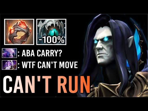 WTF CAN'T RUN -100% Slow Skadi + Giants Ring Aba vs Pro Void Epic Pro 9k MMR Teamwork WTF Dota 2
