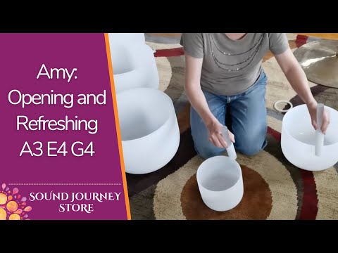 Amy : A3, E4 & G4 Crystal Singing bowls