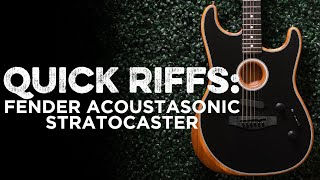 Video thumbnail for Fender Acoustasonic Stratocaster | CME Quick Riffs | Zach Avery by Chicago Music Exchange