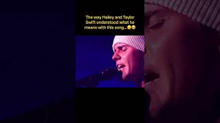 The way Hailey and Taylor swift react to his song 🥲