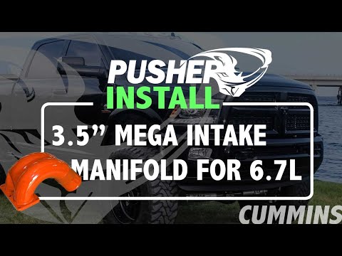 Pusher Intakes Install - 3.5" Intake Manifold for 6.7L Cummins Trucks