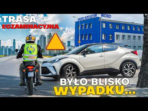 BYŁO BLISKO WYPADKU! - TRASA EGZAMINACYJNA Junak 908 - Prawo Jazdy kat. AM A1 A2 A B