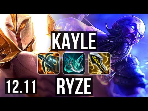 KAYLE vs RYZE (TOP) | Rank 4 Kayle, 67% winrate, Dominating | EUW Challenger | 12.11