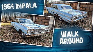 1964 Impala Unloaded at the Shop,  Trunk lock Drill out and Walk Around, to get my Before Pictures