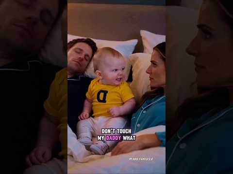 Baby Gets Jealous When Mom Touches Dad 😂 #Shorts #funny #baby #momlife #family