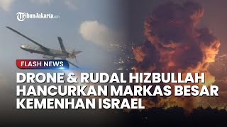 Kemenhan Israel Diserang Rentetan Rudal dan Drone Milik Hizbullah, Bangunan Dibuat Hangus Terbakar