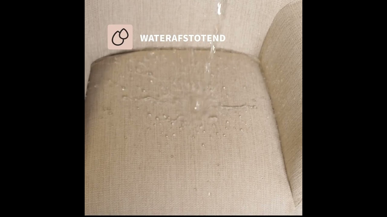 Scandinavische eetkamerstoel Sten gerecyclede stof taupe