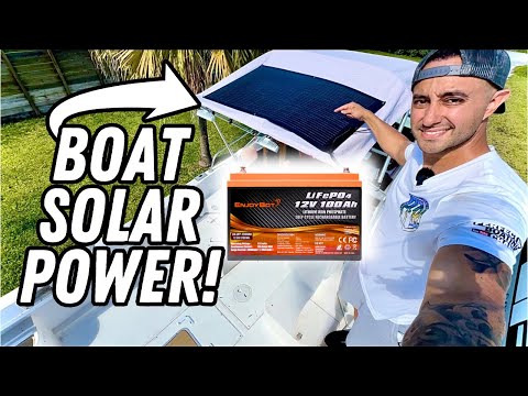 Easy 100 Watt Solar Setup On Our Boat | Beginners Guide EnjoyBot Battery