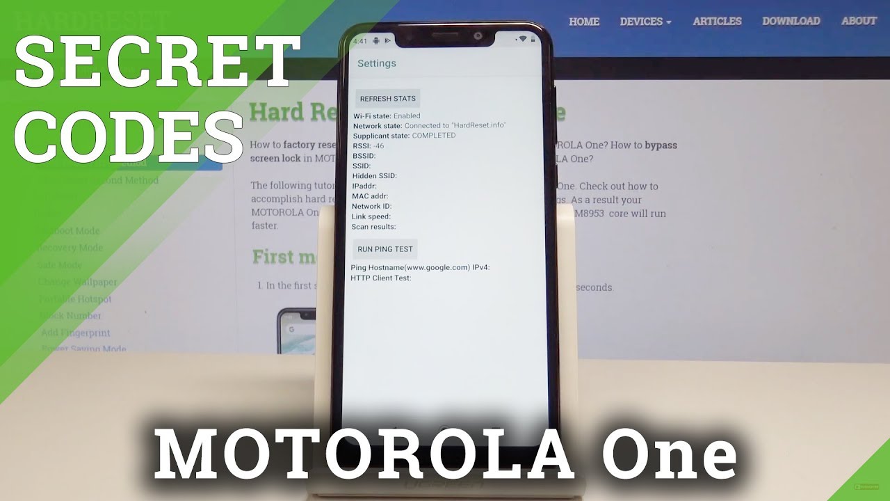 Secret Codes MOTOROLA One - Enter Secret Modules / Hidden Menu