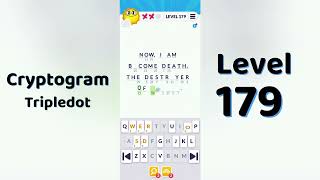 Cryptogram Tripledo Level 179 Solutions 🧩 | Logic Puzzle Game | Mini Boss
