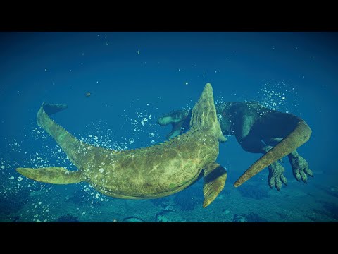 JWE2 Mods | SEA REX VS MOSASAURUS | Swimming T-Rex Mod | Jurassic World Evolution 2