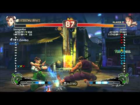 SavageAbo (Chun-Li) vs jyobin (Ryu) - SSF4 Arcade Edition Xbox Live Ranked Match