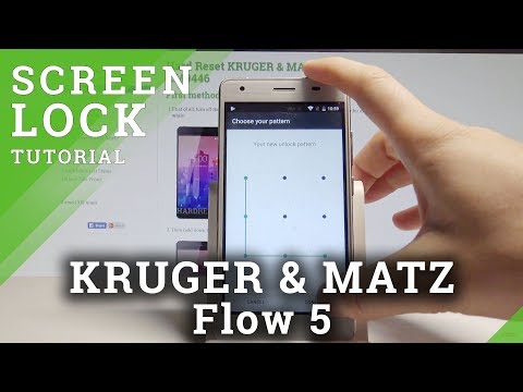 How to Set Up Screen Lock KRUGER & MATZ Flow 5 - Add Pattern Lock |HardReset.Info