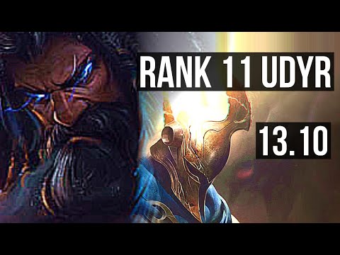 UDYR vs PANTHEON (TOP) | 1/0/8, 300+ games, Rank 11 Udyr | KR Challenger | 13.10