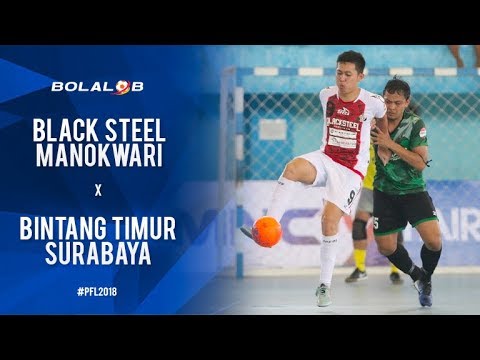 Black Steel Manokwari (3) Vs (3) Bintang Timur Surabaya - Highlights Pro Futsal League 2018