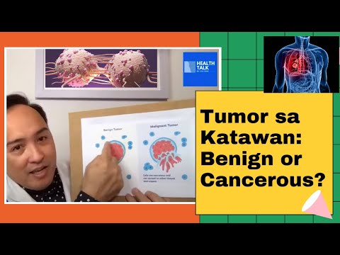 The differences between a benign (non cancerous) and a malignant (cancerous) tumor