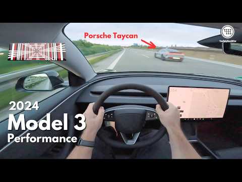 Thumbnail for 2024 TESLA MODEL 3 PERFORMANCE (460Hp) TOP SPEED *263km/h* ON THE GERMAN AUTOBAHN by Tesla Model 3
