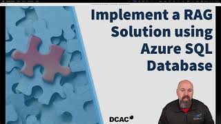 Implement a RAG Solution Using Azure SQL Database