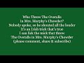 WHO THREW THE OVERALLS IN MRS. MURPHY'S CHOWDER? Irish Lyrics Words text sing along song music