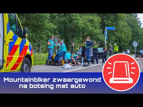 Mountainbiker zwaargewond na aanrijding op kruising in Woudenberg | Hulpdiensten Amersfoort e.o
