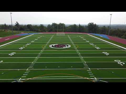 Holy Cross sport field aerial video 2021 07 15