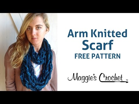 Arm Knitting Cowl Infinity Scarf 30 Minutes Starbella Flash - Right Handed