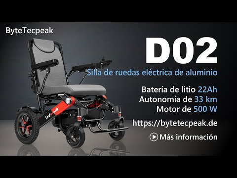 ByteTecpeak D02 Silla de Ruedas Eléctrica Plegable – Guía e Instrucciones Paso a Paso