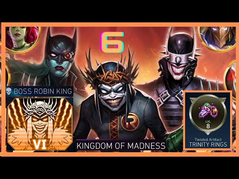 INJUSTICE 2 MOBILE - HEROIC 6 - KINGDOM OF MADNESS - BOSS ROBIN KING Solo Raid