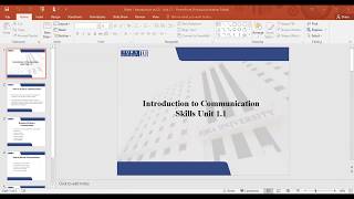 Unit 1.1 Introduction to Communication Skills