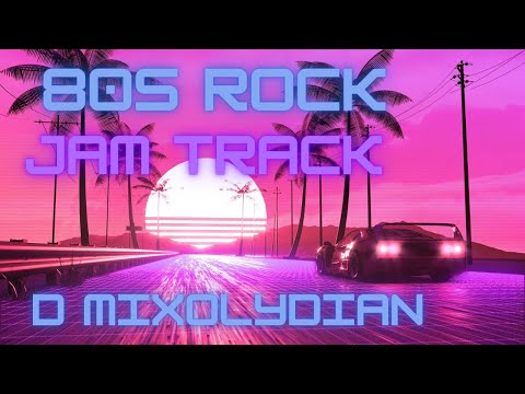 80s Style Rock Backing Track in D Mixolydian