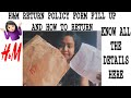 H M Return Policy And Methods Refunds And Exchange H M Return Form