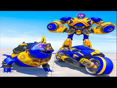 Robot Multiple Transform: Flying Lizard Motorcycle Robot Games - Android iOS Gameplay