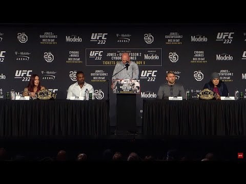 Recap Of UFC 232 Pre-Fight Press Conference In Five Minutes | Fightful MMA