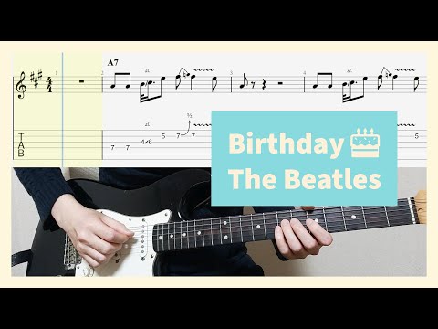 Tab - Birthday - The Beatles