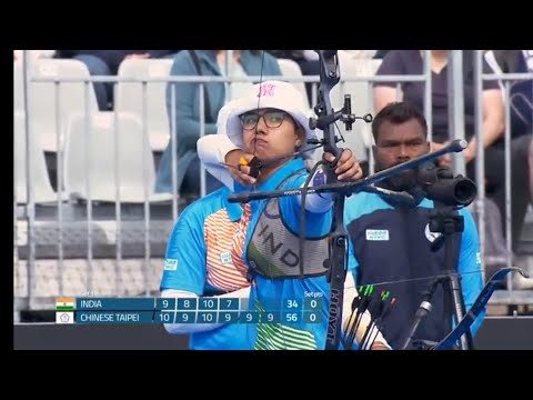 India v Chinese Taipei – recurve women team gold _ Paris 2022 World Cup S3