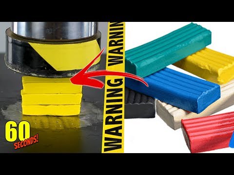 60 SECONDS Experiment - HYDRAULIC PRESS VS Colored Plasticine | CRASH TEST