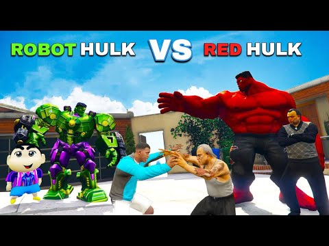 Franklin And Shinchan's Robot Hulk vs Gang's Red Hulk Fight Challange