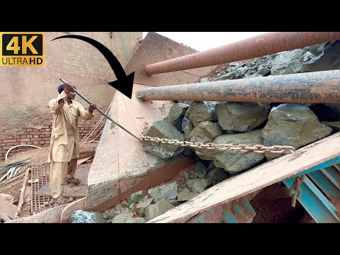 Big Rock Jaw Crusher Machine in Action | Powerful Stone Crushing ASMR Sounds