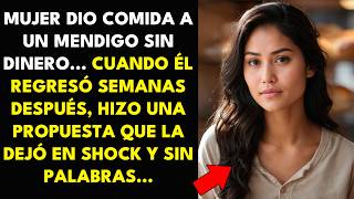 MUJER DIO COMIDA A UN MENDIGO SIN DINERO... CUANDO ÉL REGRESÓ SEMANAS DESPUÉS, HIZO UNA PROPUESTA...