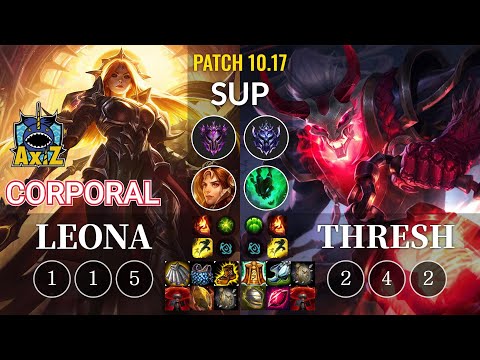 AXIZ Corporal Leona vs Thresh Sup - KR Patch 10.17
