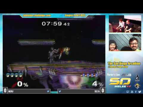 The San Diego Arcadian - Meru (Marth) vs Delta (Falco) SSBM Pool 5 - Melee