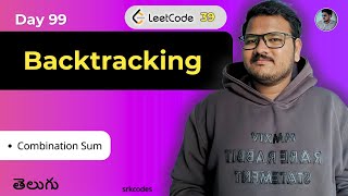 YouTube video 'Combination Sum Explained in Telugu 🔥 | Backtracking Python | Leetcode 39 | srkcodes'