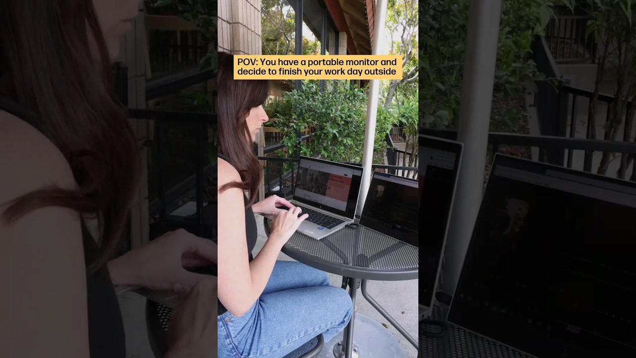 Take your work day outside with the E14 G4 Portable Monitor