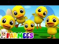 Five Little Ducks 3D Nursery Rhymes Kids Songs Children S Music Video By Farmees