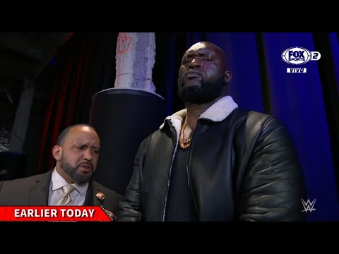 Omos reta a una lucha de de pulseo a Bobby Lashley - WWE Raw Español Latino: 18/04/2022