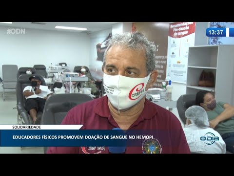 Educadores físicos promovem doanção de sangue no Hemopi 06 04 2021