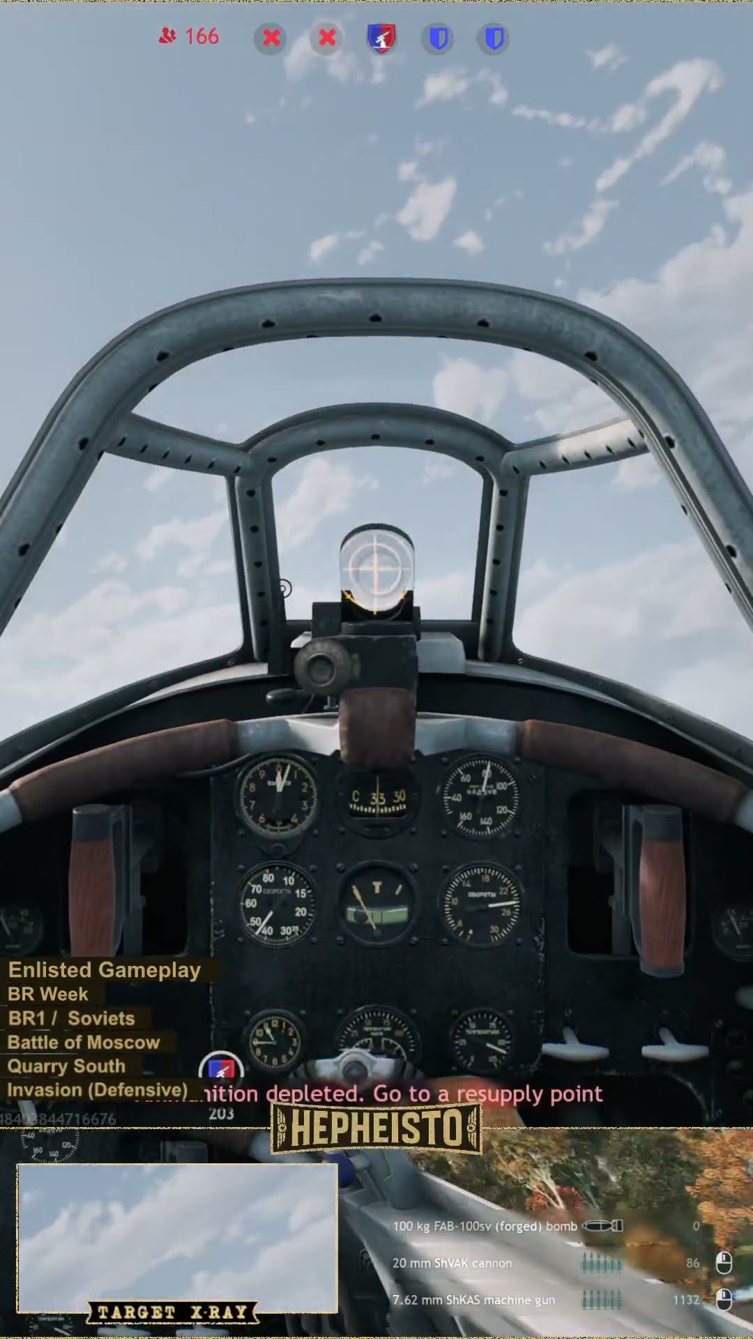 Pilot bombs ground and eliminates Panzer II C with 100kg bomg
