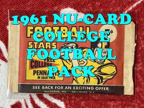 1961 NU CARD COLLEGE FOOTBALL PACK! Steve Barnett, Dave Hoppman, Stan Sczurek, Sonny Gibbs!