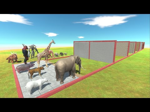 Modern Mammals and Infernals Race Through Blocks 🧱🔥- Animal Revolt Battle Simulator