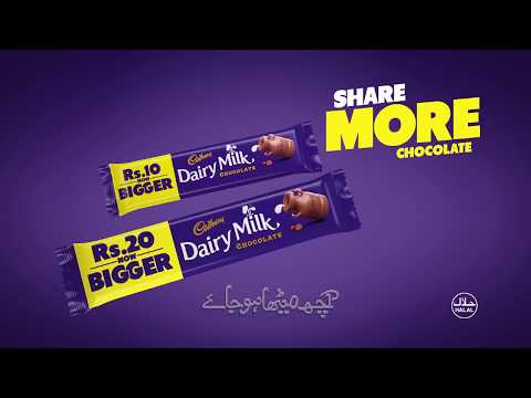 Cadbury Dairy Milk - Share More Chocolate Rs. 10 and Rs. 20.